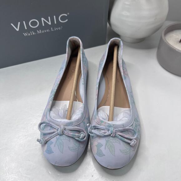 Vionic Callisto Ballet Shoes H7709L1400 Arctic Ice Botanic Women's 5M NWB - Picture 7 of 10